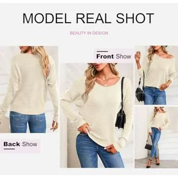 Dokotoo Women's Lightweight Crewneck Pullover Sweater