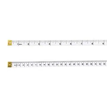 White Soft Tape Measure Double Scale Body Sewing Flexible Ruler for Weight Loss Medical Body Measurement Sewing Tailor Craft, 150 cm length/60 in width 1.3 cm