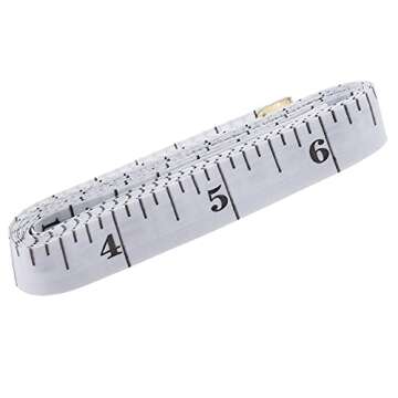 White Soft Tape Measure Double Scale Body Sewing Flexible Ruler for Weight Loss Medical Body Measurement Sewing Tailor Craft, 150 cm length/60 in width 1.3 cm