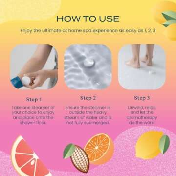 Body Restore Shower Steamers Aromatherapy 6 Pack - Galentines, Valentines Day Gifts for Her and Him, Birthday Gifts for Mom, Best Friend, Travel Essentials, Stress Relief, Self Care - Citrus