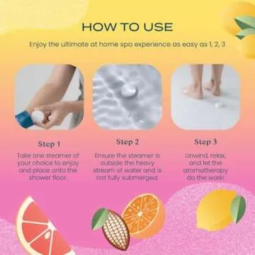 Body Restore Shower Steamers Aromatherapy 6 Pack - Galentines, Valentines Day Gifts for Her and Him, Birthday Gifts for Mom, Best Friend, Travel Essentials, Stress Relief, Self Care - Citrus