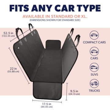 Active Pets Dog Car Seat Cover for SUVs, Trucks, Cars