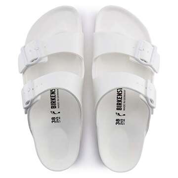 Birkenstock Unisex Arizona Essentials EVA White Sandals - 40 N EU