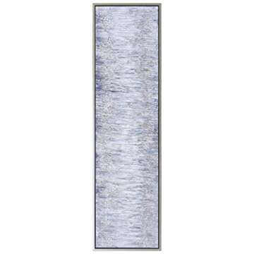 Empire Art Direct Abstract Wall Art Textured Hand Painted Canvas by Martin Edwards, Champagne Silver Frame, 20" x 72", Gray Field