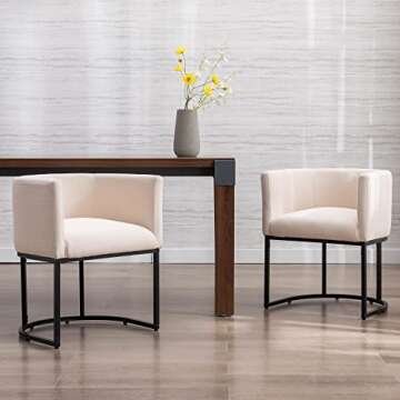 Wahson Upholstered Barrel Dining Chairs Set – Stylish Comfort