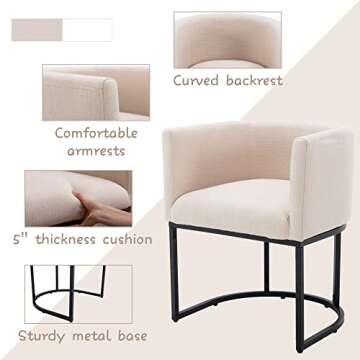 Wahson Upholstered Barrel Dining Chairs Set – Stylish Comfort