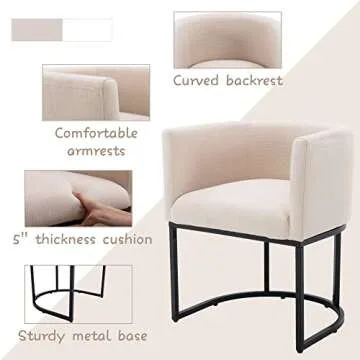 Wahson Upholstered Barrel Dining Chairs Set – Stylish Comfort