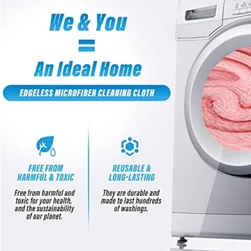 Sunny zzzZZ 18 Pack Microfiber Cleaning Cloth - Super Absorbent 10 × 10 Inch Reusable Cleaning Rags, Premium Dish Cloths, Coral Fleece Cleaning Towels, Nonstick Oil Washable Fast Drying (Multicolor)