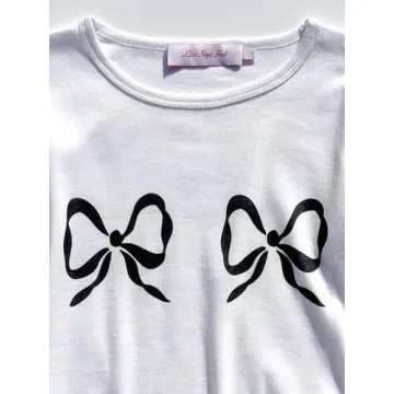 Trendy Fruit Print Long Sleeve Crop Tops for Women