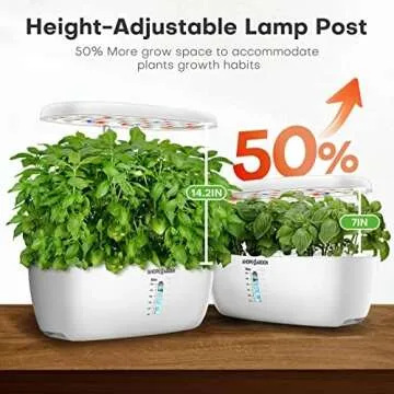 Ahopegarden Indoor Hydroponics Garden System 12 Pods