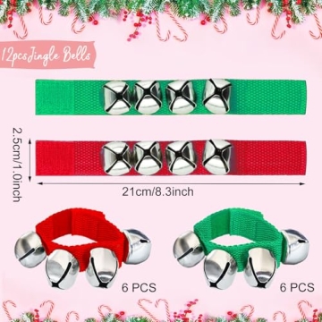 Christmas Wrist Jingle Bells for Kids and Parties