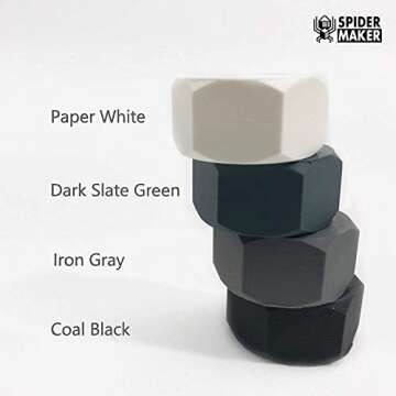 SpiderMaker 3D Matte PLA Filament - Matte Finish with Incredible Vibrant Colors - Compatible with Bambulabs AMS - 1.75 mm PLA, 700g, Dimensional Accuracy +/- 0.03mm (Iron Gray)