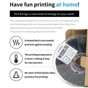 SpiderMaker 3D Matte PLA Filament - Matte Finish with Incredible Vibrant Colors - Compatible with Bambulabs AMS - 1.75 mm PLA, 700g, Dimensional Accuracy +/- 0.03mm (Iron Gray)