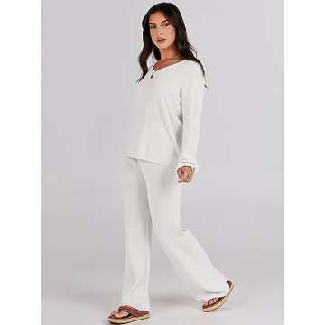 ANRABESS Women 2 Piece Sweater Lounge Sets for Comfort and Style