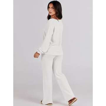 ANRABESS Women 2 Piece Sweater Lounge Sets for Comfort and Style