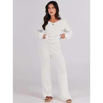 ANRABESS Women 2 Piece Sweater Lounge Sets for Comfort and Style