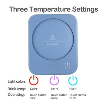 VOBAGA Coffee Mug Warmer Auto Shut Off 3 Temp Settings