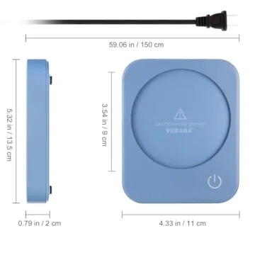 VOBAGA Coffee Mug Warmer Auto Shut Off 3 Temp Settings
