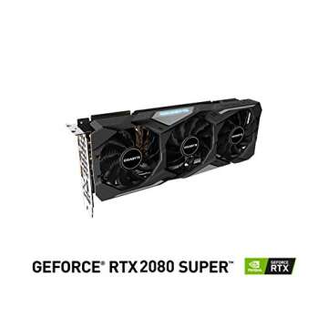 GIGABYTE GeForce RTX 2080 Super Windforce OC 8G Graphics Card, 3X Windforce Fans, 8GB 256-Bit GDDR6, Gv-N208SWF3OC-8GD Video Card
