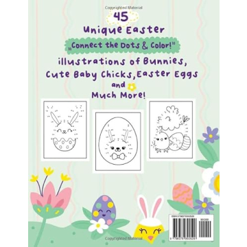 Easter Dot to Dot Activity Book for Kids Ages 4-8