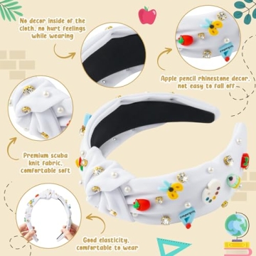 Stylish Teacher Jeweled Knotted Headband for Women