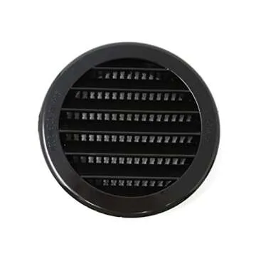 3" Round Plastic Louver Soffit Air Vent Reptile Screen Grille Cover (12, Black)