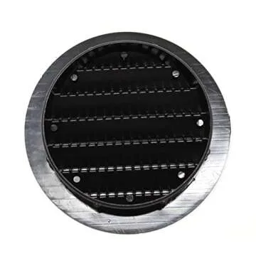 3" Round Plastic Louver Soffit Air Vent Reptile Screen Grille Cover (12, Black)