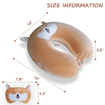 Sexysamba Kids Cartoon Neck Pillow & Eye Mask for Travel