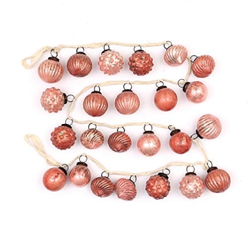 72" Pink Mercury Glass Ornament Garland Holiday Decor