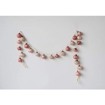 72" Pink Mercury Glass Ornament Garland Holiday Decor