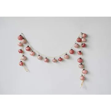 72" Pink Mercury Glass Ornament Garland Holiday Decor