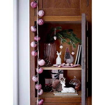 72" Pink Mercury Glass Ornament Garland Holiday Decor