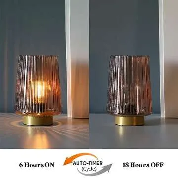 Elegant LUSHARBOR Battery Operated Lamp for Home and Outdoor Use
