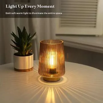 Elegant LUSHARBOR Battery Operated Lamp for Home and Outdoor Use