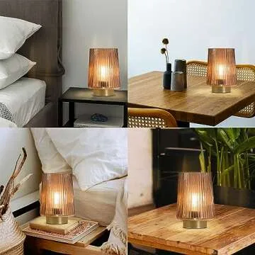 Elegant LUSHARBOR Battery Operated Lamp for Home and Outdoor Use