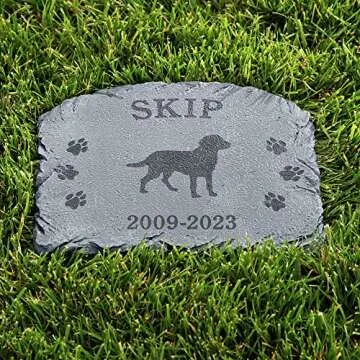 Let's Make Memories Personalized Dog Memorial - Pet Memorial Stone - Sympathy - Resin Garden Stone -...
