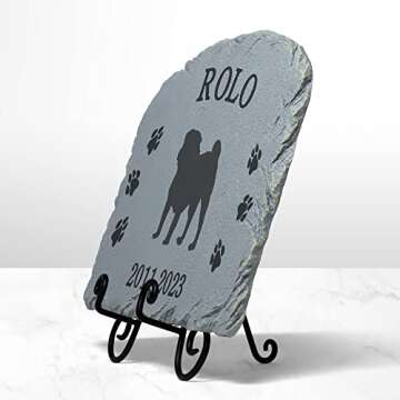 Personalized Dog Memorial Stone - Custom Pet Tribute