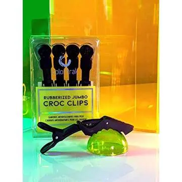 Colortrak Rubberized Jumbo Croc Clips - Versatile 4 Pack