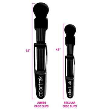 Colortrak Rubberized Jumbo Croc Clips - Versatile 4 Pack