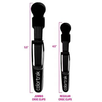 Colortrak Rubberized Jumbo Croc Clips - Versatile 4 Pack