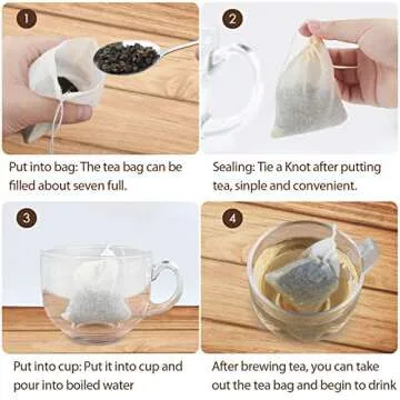 Eco-Friendly 50 Pack Housim Tea Filter Bags - Reusable & Sustainable