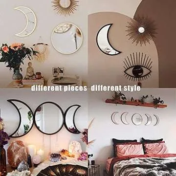 Moon Phase Mirror Set - Unique Home Decor Mirrors