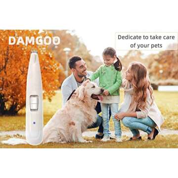 Electric Dog Paw Fur Trimmer for Small Cat Dog Clippers Cordless Ear Hair Clipper Mini Light up Grooming Clippers 2 Speeds Rechargeable Quiet Grooming for Paw Eyes Ears Face Rump