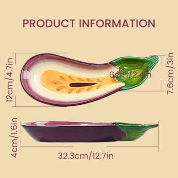 KXZ Chip And Dip Serving Platter Set, 12.7 Inch Purple Multi-Purpose Tray For Dips,Crackers, Chips, ...