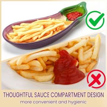 KXZ Chip And Dip Serving Platter Set, 12.7 Inch Purple Multi-Purpose Tray For Dips,Crackers, Chips, And Snacks -Perfect Party Dish Or Appetizers, Salads, Tacos, Sushi, Fried Chicken, Dumplings