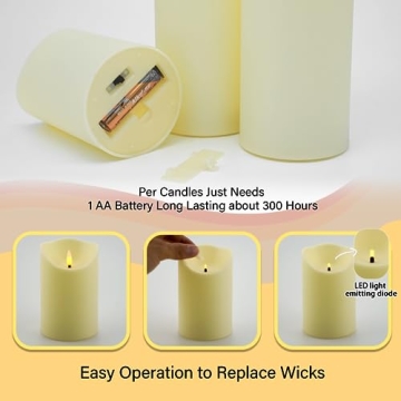 Nimiko Flameless LED Candles Set with Remote