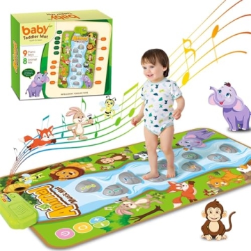 BAIAI Baby Music Mat Toys: Montessori Toy Toddlers Dance Pad for 2-4 Year Old Sensory Step & Sing Fl...