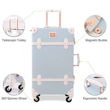 Mosslanda UNIWALKER Vintage Luggage Set for Women