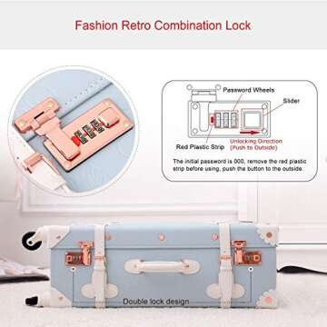 Mosslanda UNIWALKER Vintage Luggage Set for Women