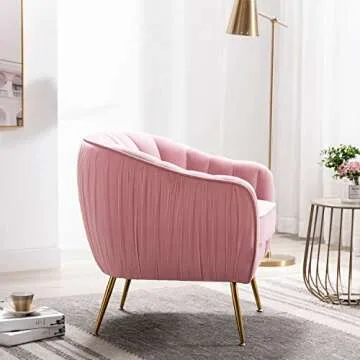 Altrobene Velvet Accent Chair for Living Room Bedroom